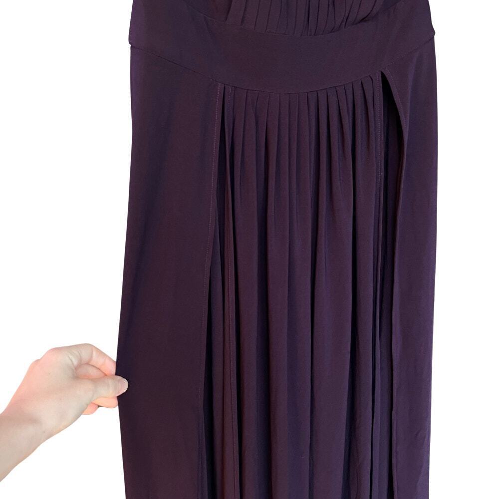 House of CB High Square Neck Gown Dark Purple NWT - Picture 3 of 7